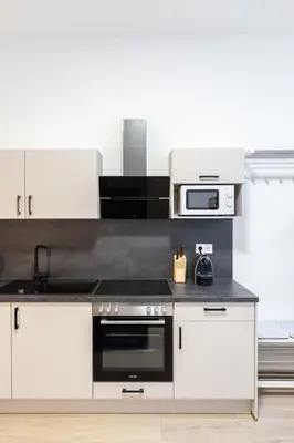 Küche/Küchenzeile in der Unterkunft Stylishes Design-Apartment