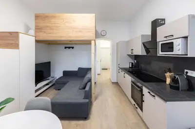 Küche/Küchenzeile in der Unterkunft Stylishes Design-Apartment