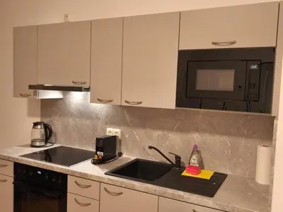Küche/Küchenzeile in der Unterkunft Luxury Central Apartment with Garden