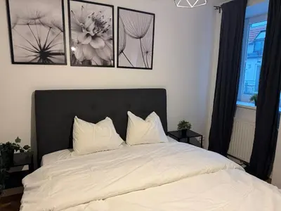 Ein Bett oder Betten in einem Zimmer der Unterkunft 105qm, balcony, near center, Schönbrunn, attic