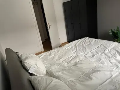 Ein Bett oder Betten in einem Zimmer der Unterkunft 105qm, balcony, near center, Schönbrunn, attic