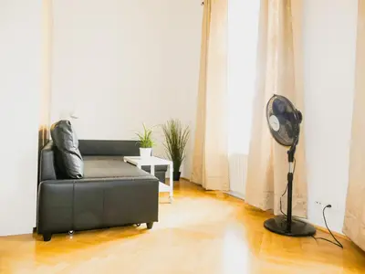 Ein Sitzbereich in der Unterkunft Vienna Hotspot