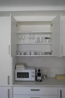 Küche/Küchenzeile in der Unterkunft Modernes Apartment in Schwechat