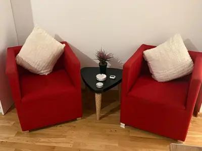 Ein Sitzbereich in der Unterkunft Soul Appart