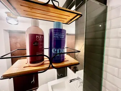 Ein Badezimmer in der Unterkunft TheWICKI 0206 - Wunderschöne Apartments in Wien