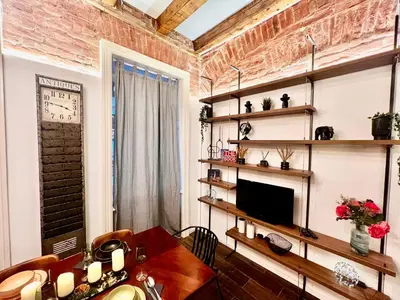 Ein Sitzbereich in der Unterkunft TheWICKI 0206 - Wunderschöne Apartments in Wien