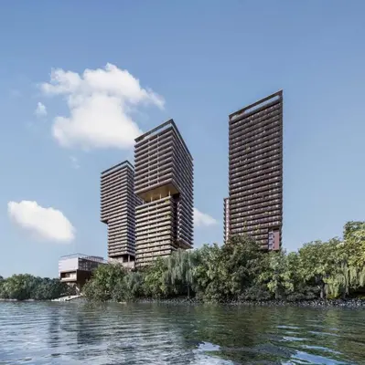 Blick auf einen Fluss in der Nähe der Ferienwohnung