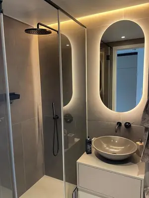 Ein Badezimmer in der Unterkunft Wellness Oasis at Danube riverbank in Vienna near VIC