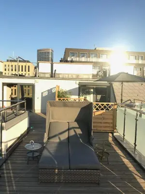 Ein Sitzbereich in der Unterkunft The Barts Apartments - Self Check-in