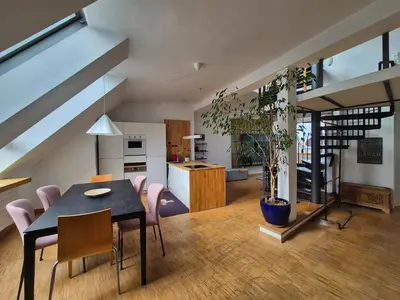 Küche/Küchenzeile in der Unterkunft Rooftop Loft