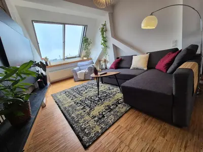 Ein Sitzbereich in der Unterkunft Rooftop Loft