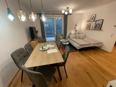 Ein Sitzbereich in der Unterkunft Wiener Townhouse Riesenrad