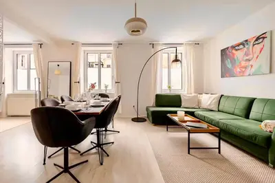 Ein Sitzbereich in der Unterkunft Vienna Homey Place - Spacious 70m2 Apartment in 1120