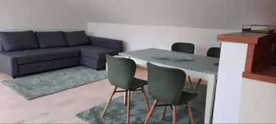 Ein Sitzbereich in der Unterkunft Weinloft