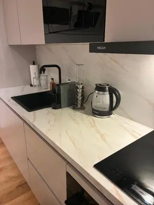 Küche/Küchenzeile in der Unterkunft Superior apartment - UNO City & Kaiserwasser