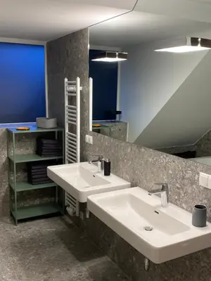 Ein Badezimmer in der Unterkunft Apartments at Rochusmarkt