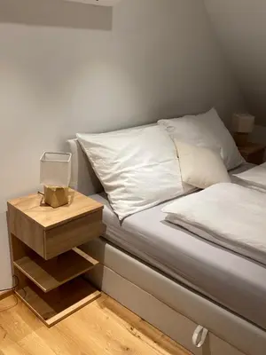 Ein Bett oder Betten in einem Zimmer der Unterkunft Apartments at Rochusmarkt