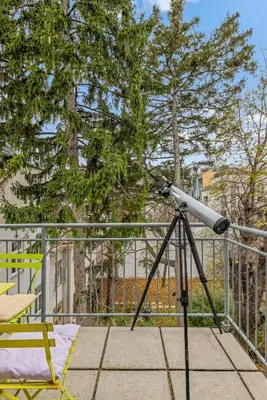 Ein Balkon oder eine Terrasse in der Unterkunft Milky Way - Unique Universe Space Design - Gym - Parking