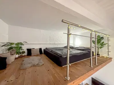 Ein Bett oder Betten in einem Zimmer der Unterkunft Cosy Apartment in Vienna with Garage