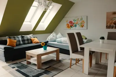 Ein Sitzbereich in der Unterkunft Vienna Airport Residences