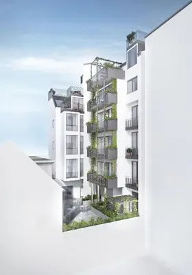 Das Gebäude in dem sich die Ferienwohnung befindet