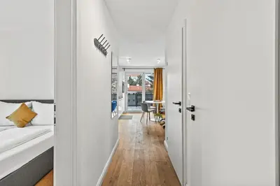 Ein Bett oder Betten in einem Zimmer der Unterkunft NobleNest Cozy - Parkplatz - Terrasse - Küche