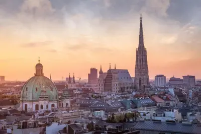 Ein allgemeiner Blick auf Wien oder ein Stadtblick von der Ferienwohnung aus