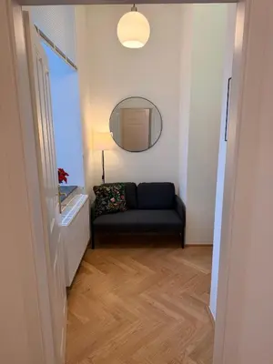 Ein Sitzbereich in der Unterkunft Wien Mitte Apartment