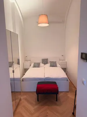 Ein Bett oder Betten in einem Zimmer der Unterkunft Wien Mitte Apartment