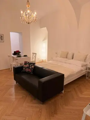 Ein Bett oder Betten in einem Zimmer der Unterkunft Wien Mitte Apartment