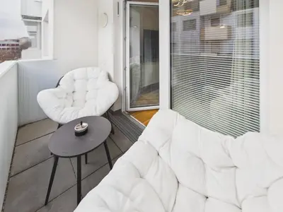 Ein Sitzbereich in der Unterkunft Apartment near Donau with Parking Garage