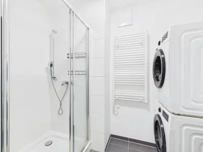 Ein Badezimmer in der Unterkunft Apartment near Donau with Parking Garage