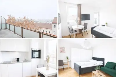 Küche/Küchenzeile in der Unterkunft Zeus Design Apartments Rosenpark