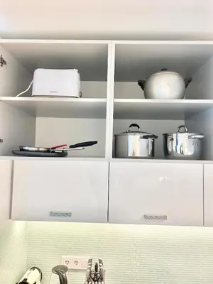 Küche/Küchenzeile in der Unterkunft Modern New Studio - Terrace, Full Kitchen in Vienna Center