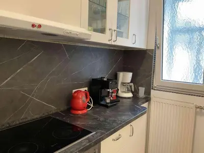 Küche/Küchenzeile in der Unterkunft CASA DIVA Apartment Vienna-Neuwaldegg