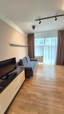 Ein Sitzbereich in der Unterkunft Apartment in upscale district with wellness area