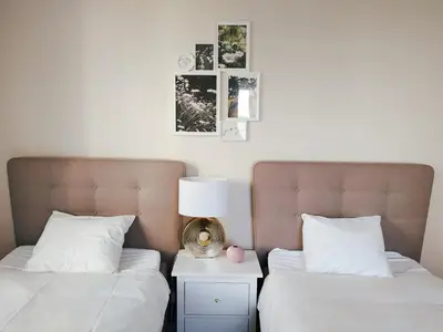 Ein Bett oder Betten in einem Zimmer der Unterkunft Two-bedroom apartment 'Taupé'