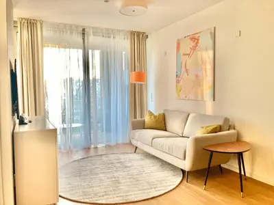 Ein Sitzbereich in der Unterkunft Vienna's most exclusive VIP Hide away!