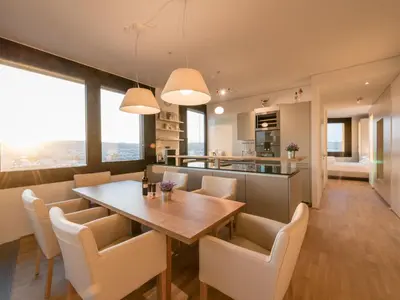 Küche/Küchenzeile in der Unterkunft Apartment Skyflats Hills View by Interhome