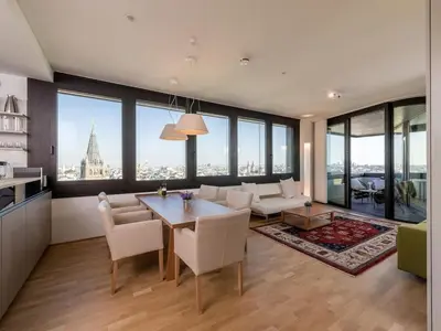 Ein Sitzbereich in der Unterkunft Apartment Skyflats City View by Interhome