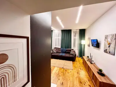 Ein Sitzbereich in der Unterkunft TheWICKI 1706 - Wunderschöne Apartments in Wien