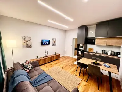 Küche/Küchenzeile in der Unterkunft TheWICKI 1706 - Wunderschöne Apartments in Wien