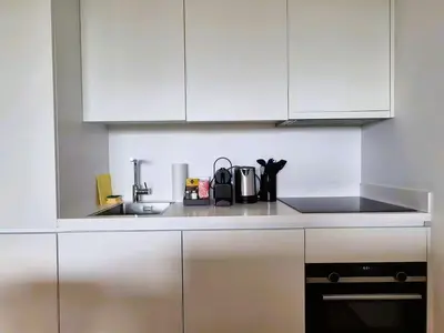 Küche/Küchenzeile in der Unterkunft Parkapartments