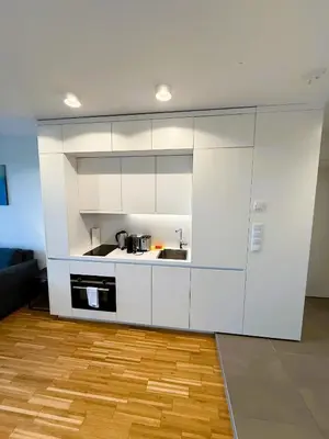 Küche/Küchenzeile in der Unterkunft Parkapartments