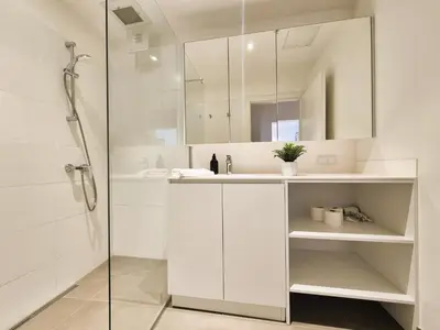 Ein Badezimmer in der Unterkunft Parkapartments