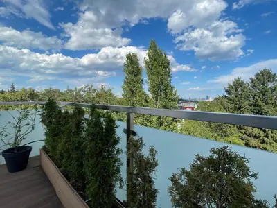 Ein Balkon oder eine Terrasse in der Unterkunft Skyvilla Wien - Terrassenwohnung