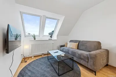 TV/Unterhaltungsangebot in der Unterkunft Nüll Residences 37 - Bright Attic Apartment with AC