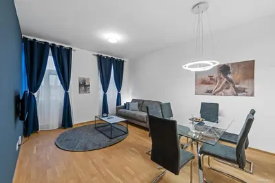 Ein Sitzbereich in der Unterkunft Nüll Residences 29 -3 Rooms for Families, Friends & Work