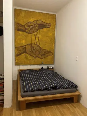 Ein Bett oder Betten in einem Zimmer der Unterkunft Apartment am Vogelweiplatz