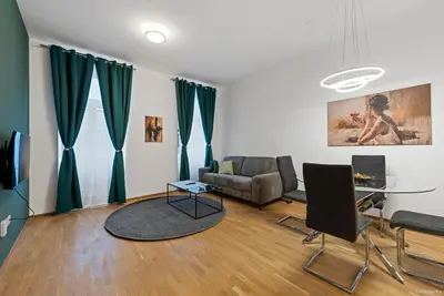 Ein Sitzbereich in der Unterkunft Nüll Residences 10 - 1 Bedroom with Parking Space